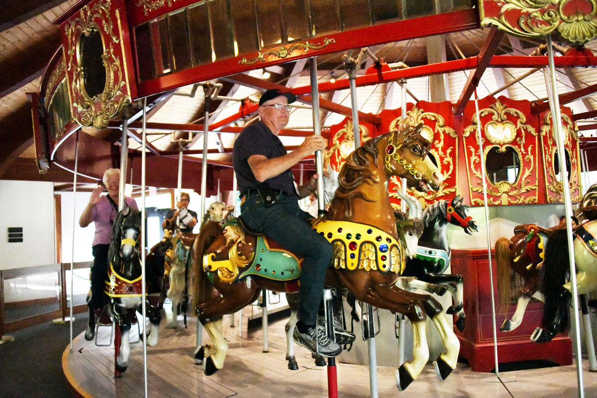 079 Alden and LaVerna Quiring on the Looff Carousel at the Heritage Plantation on Cape Cod.jpg